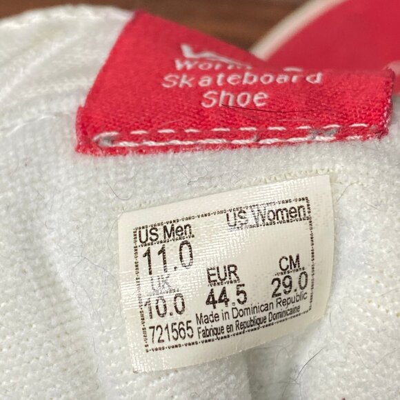 Vans Sk8-Hi Classic Hi Tops Mens 11 Red - Picture 7 of 11